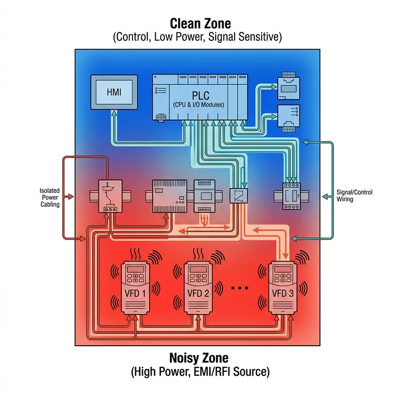 PLC Control Panel Interference Troubleshooting EMI Issues (4)